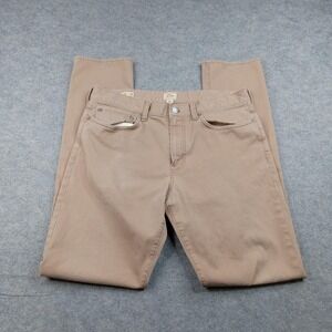 J.Crew 770 Straight Jeans Mens 34x36 Beige Straight Fit Denim Pants Casual